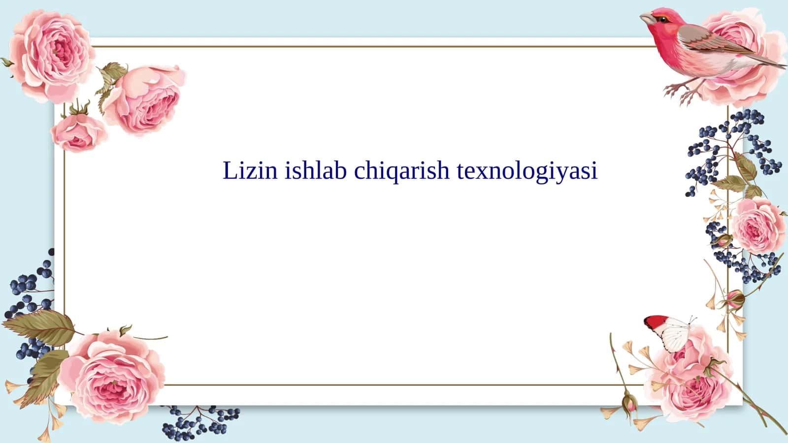 Lizin ishlab chiqarish texnologiyasi