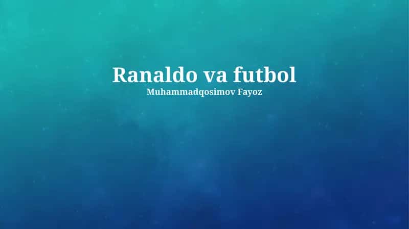 Ranaldo va futbol