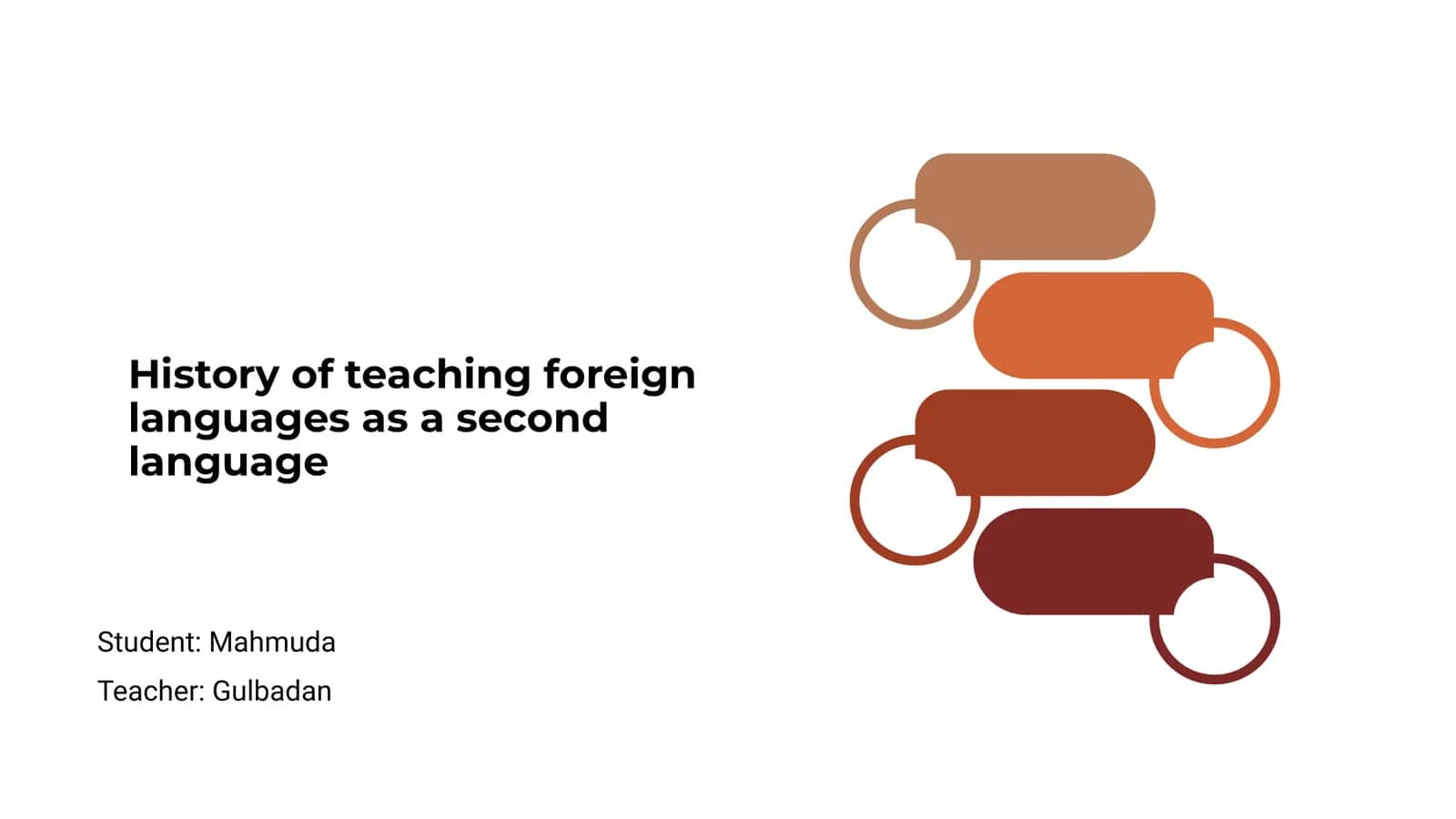 History of teaching foreign languages as a second language