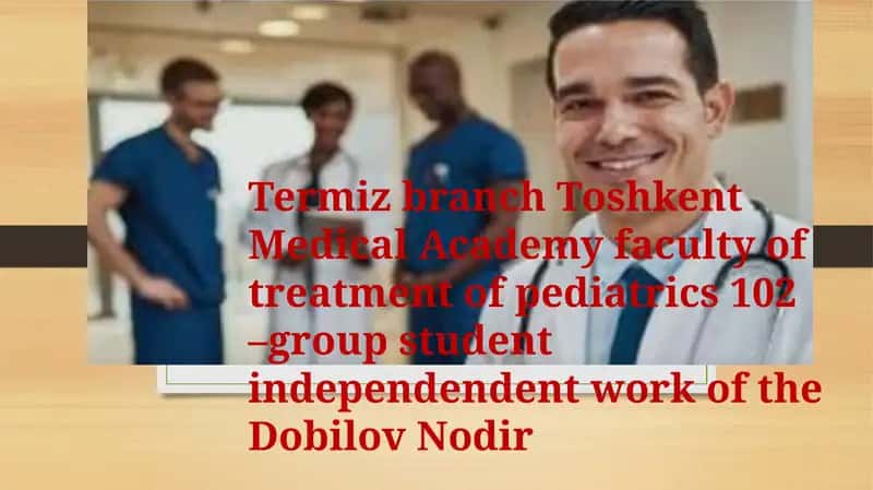 Student Independent Work of Dobilov Nodir