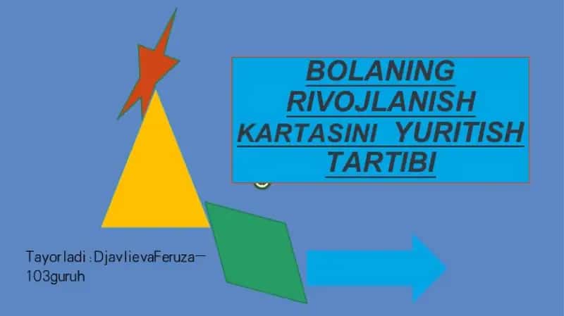 Bolaning rivojlanish kartasi