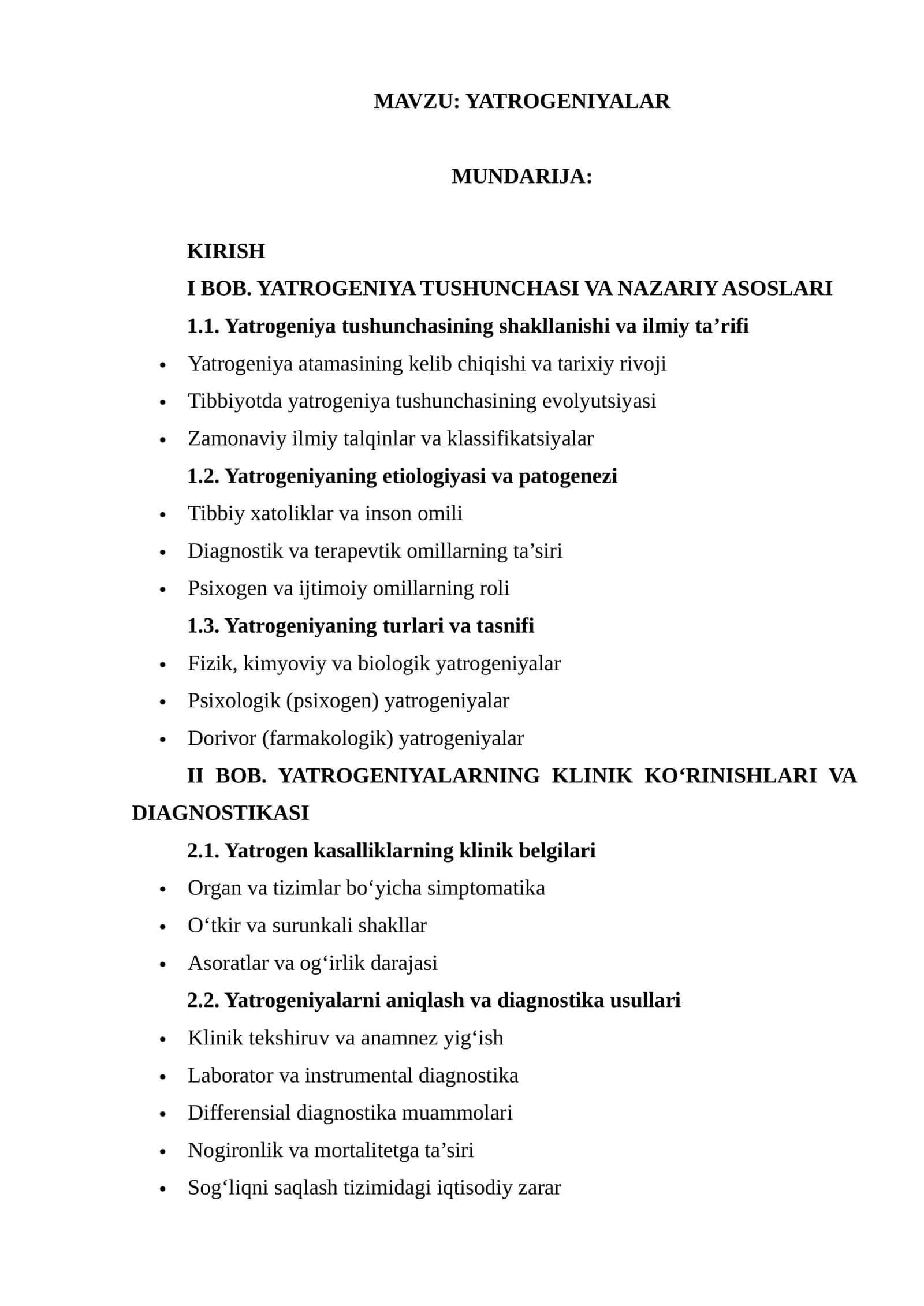 YATROGENIYALAR