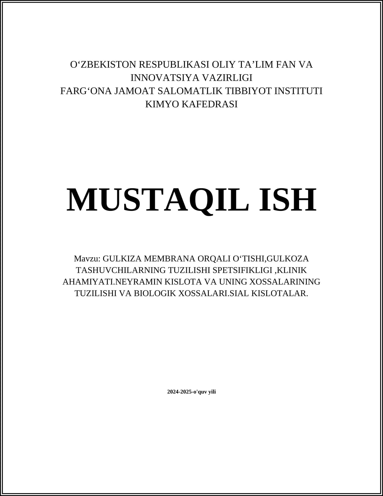 GULKIZA MEMBRANA ORQALI OʻTISHI