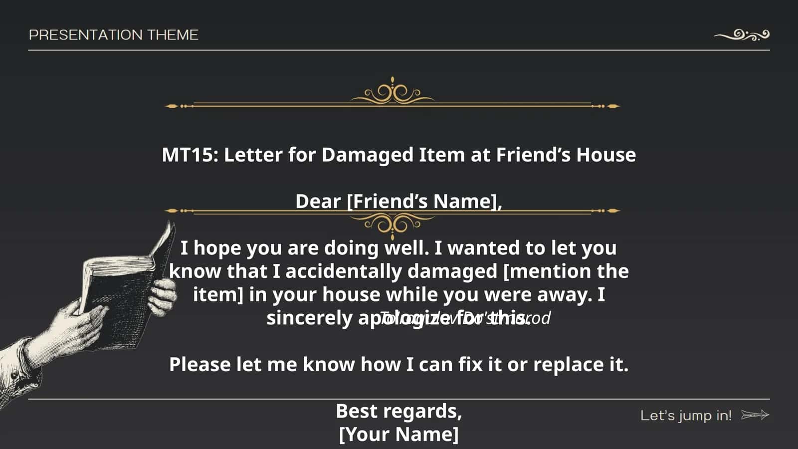 MT15: Damaged Item Letter (Xonadonda Hodisaning xat)