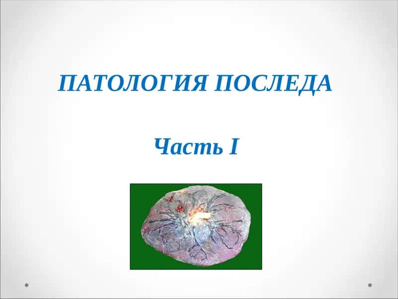 ПАТОЛОГИЯ ПОСЛЕДА