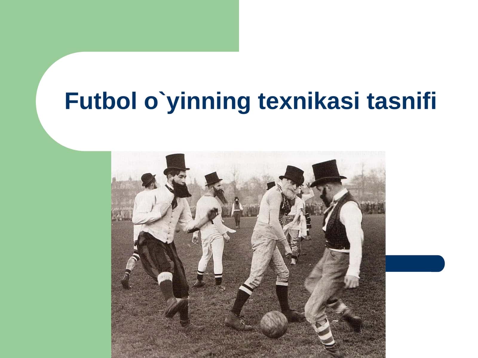 Futbol o`yinning texnikasi tasnifi
