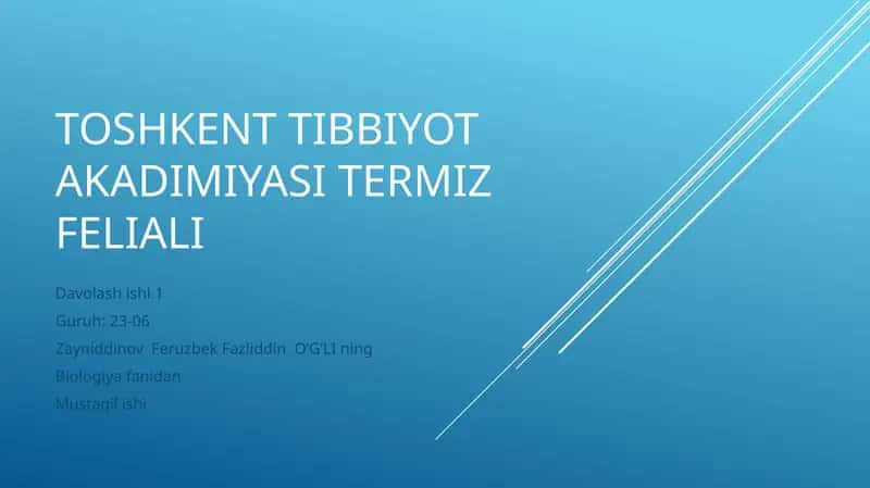 Toshkent Tibbiyot akadimiyasi