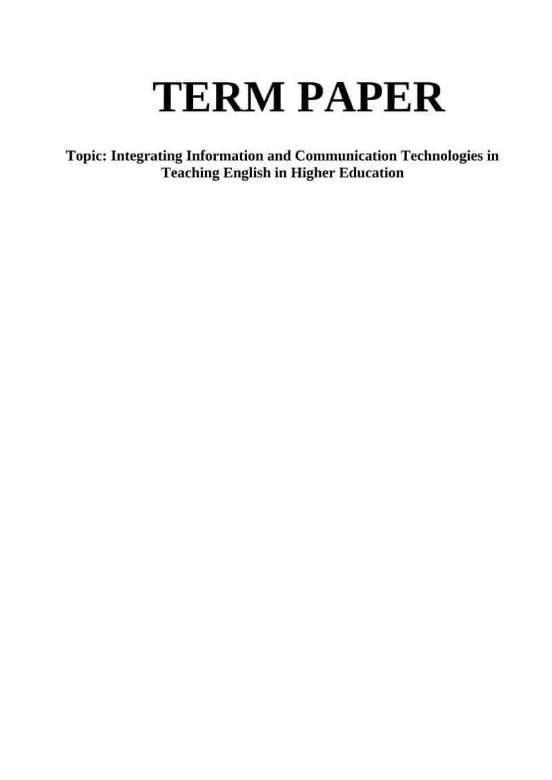 Integrating Information and Communication Technologies in Teaching English in Higher Education