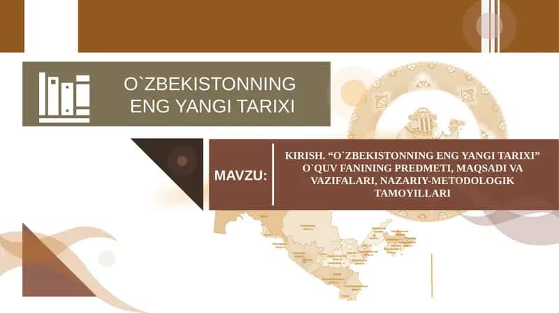 O’zbekistonning Eng Yangi Tarixi