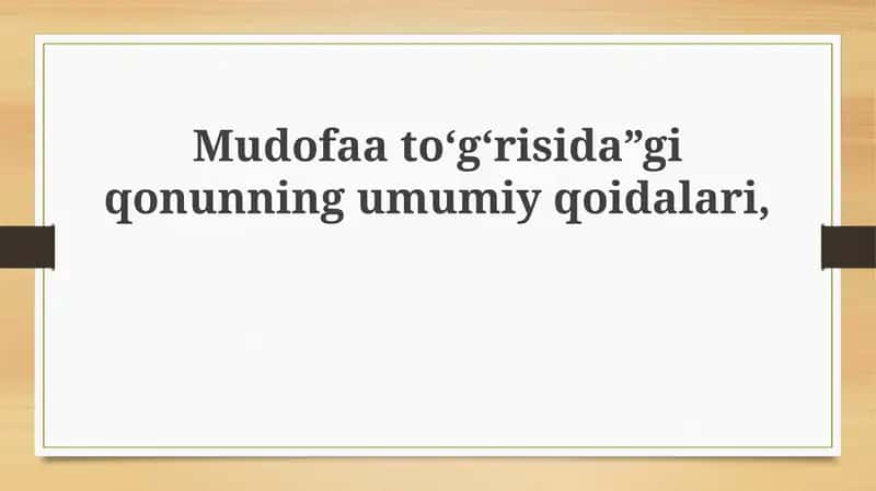 Mudofaa To'g'risidagi Qonun