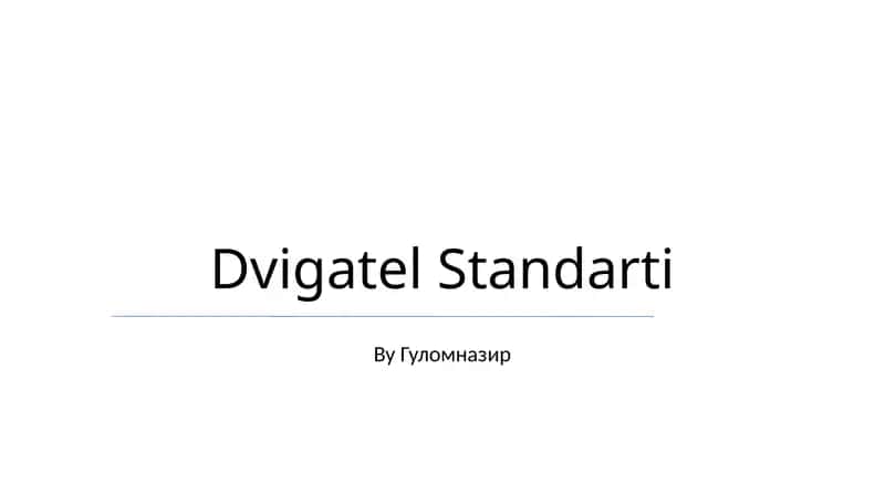 Dvigatel Standarti
