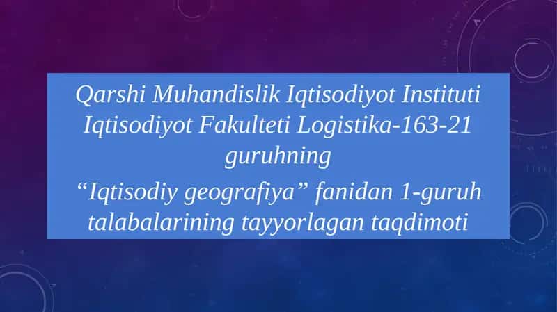 O'zbekiston sanoat geografiyasi