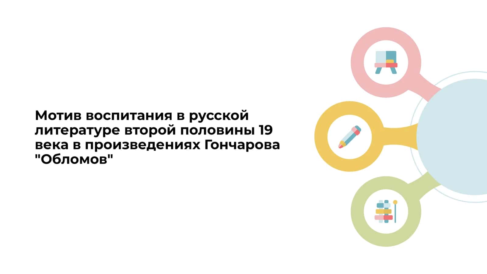 Мотив воспитания в русской литературе второй половины 19 века в произведениях Гончарова Обломов