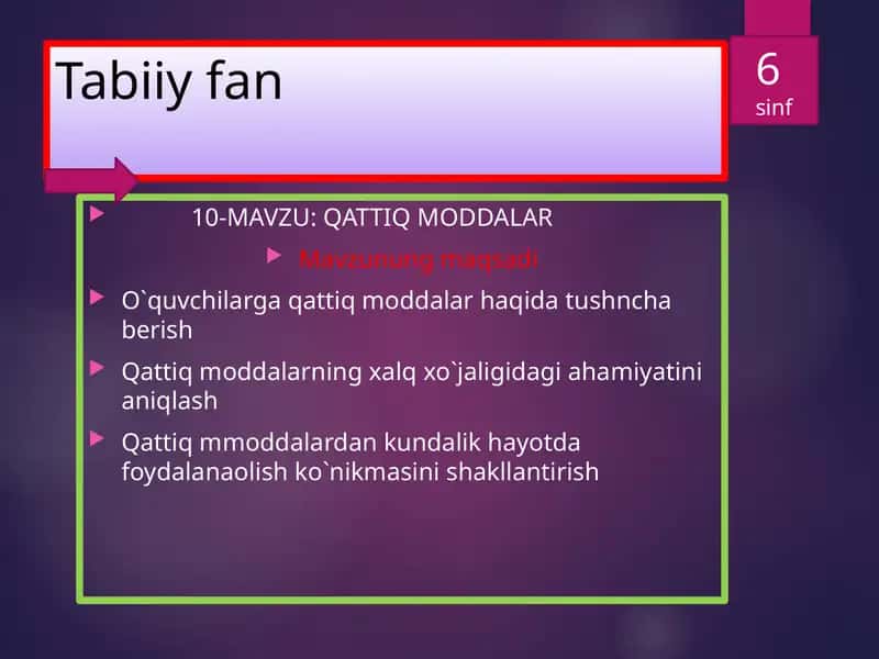 Qattiq Moddalar