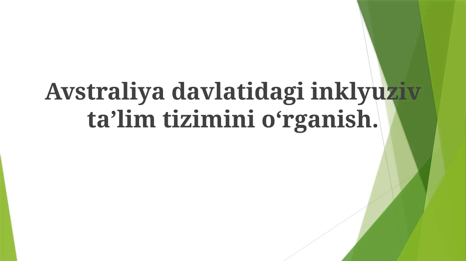 Avstraliya Inklyuziv Ta'lim Ramkasi