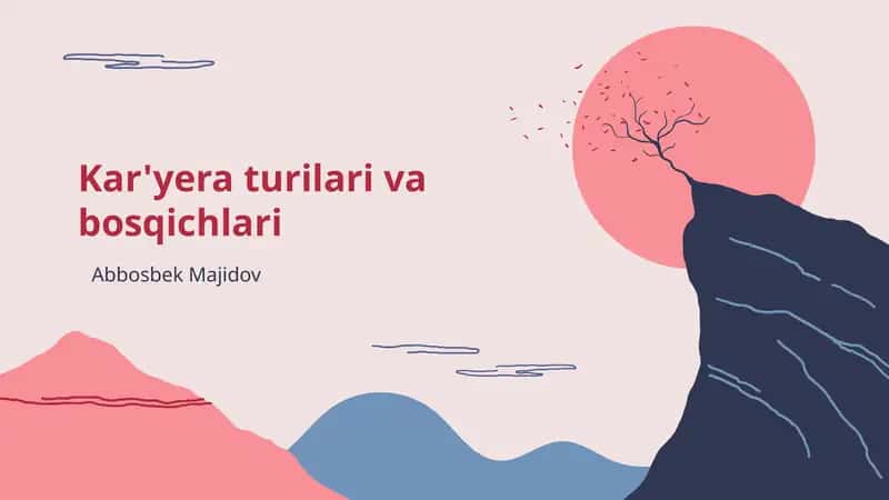 Kar'yera turilari va bosqichlari