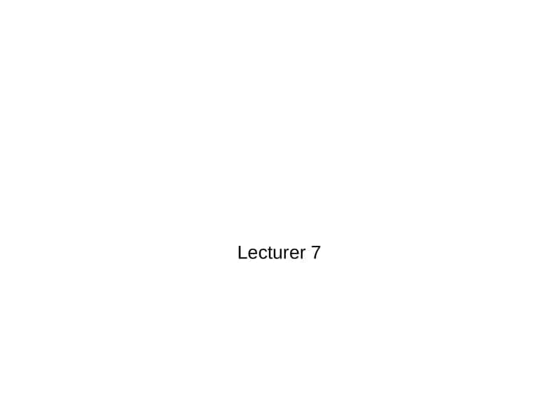Lecturer 7