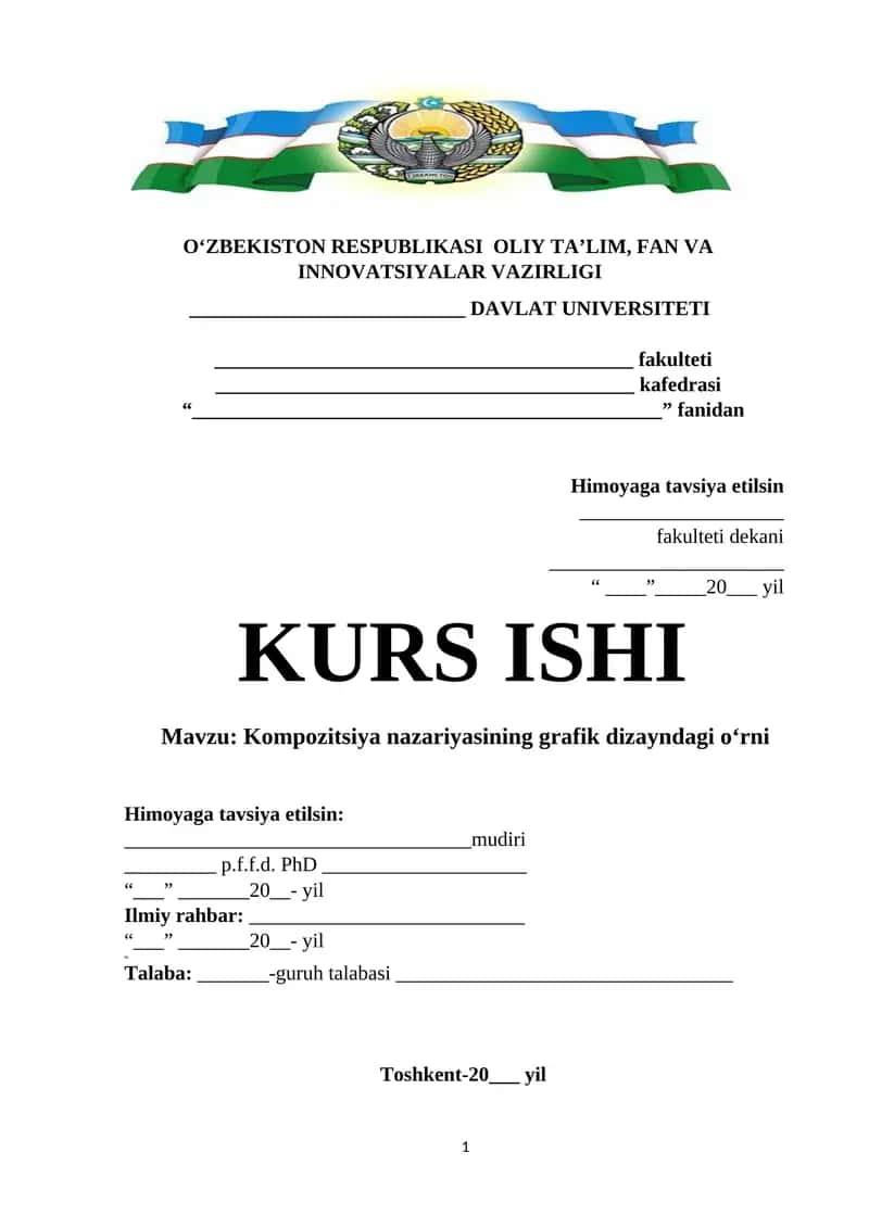 KOMPOZITSIYA NAZARIYASINING GRAFIK DIZAYNDA O‘RNI