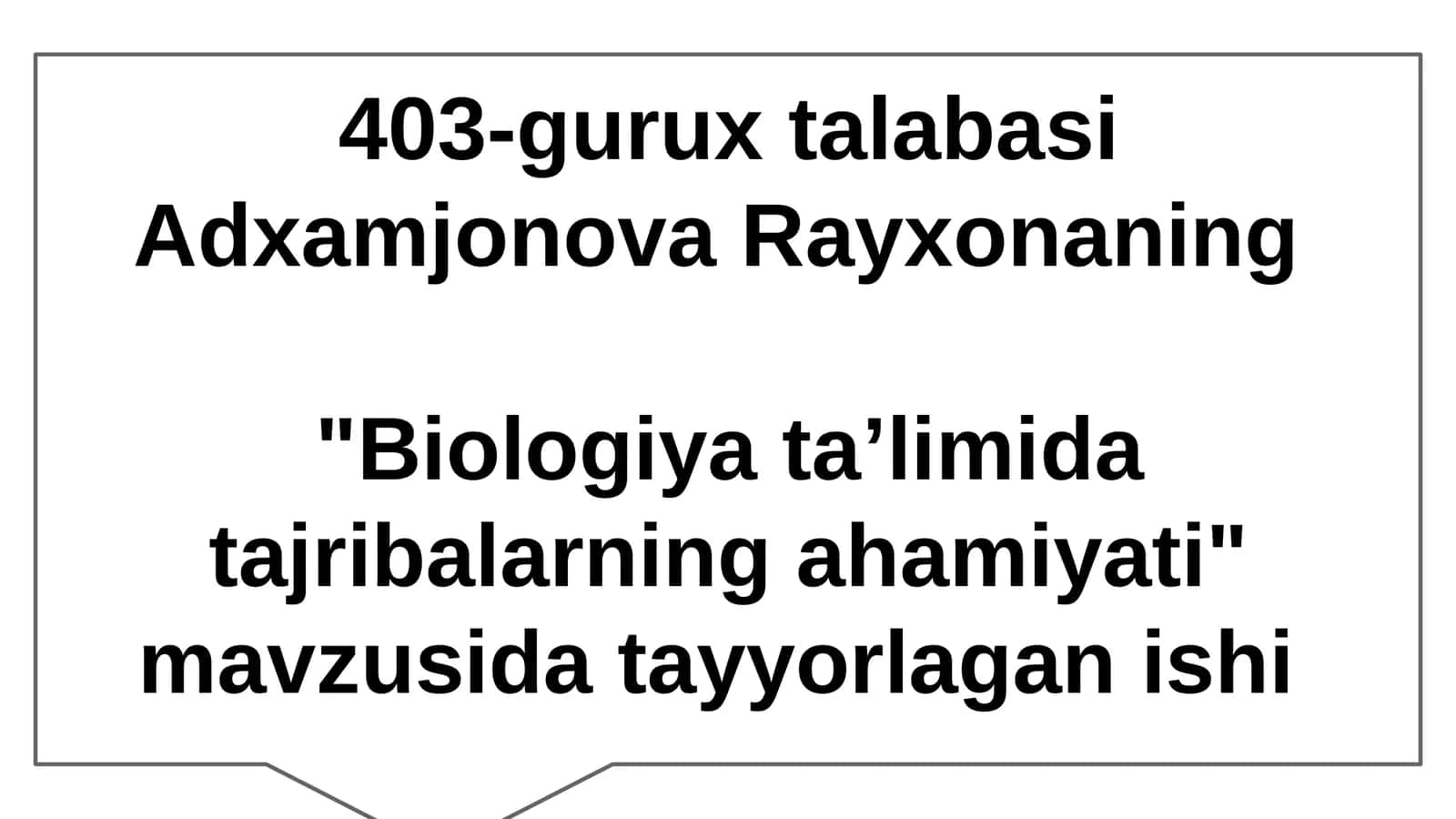 "Biologiyataʼlimidatajribalarningahamiyati"