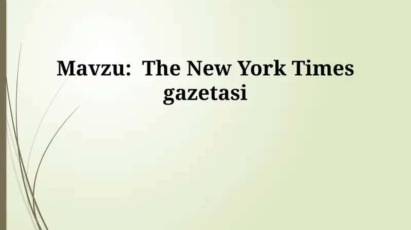 The New York Times gazetasi