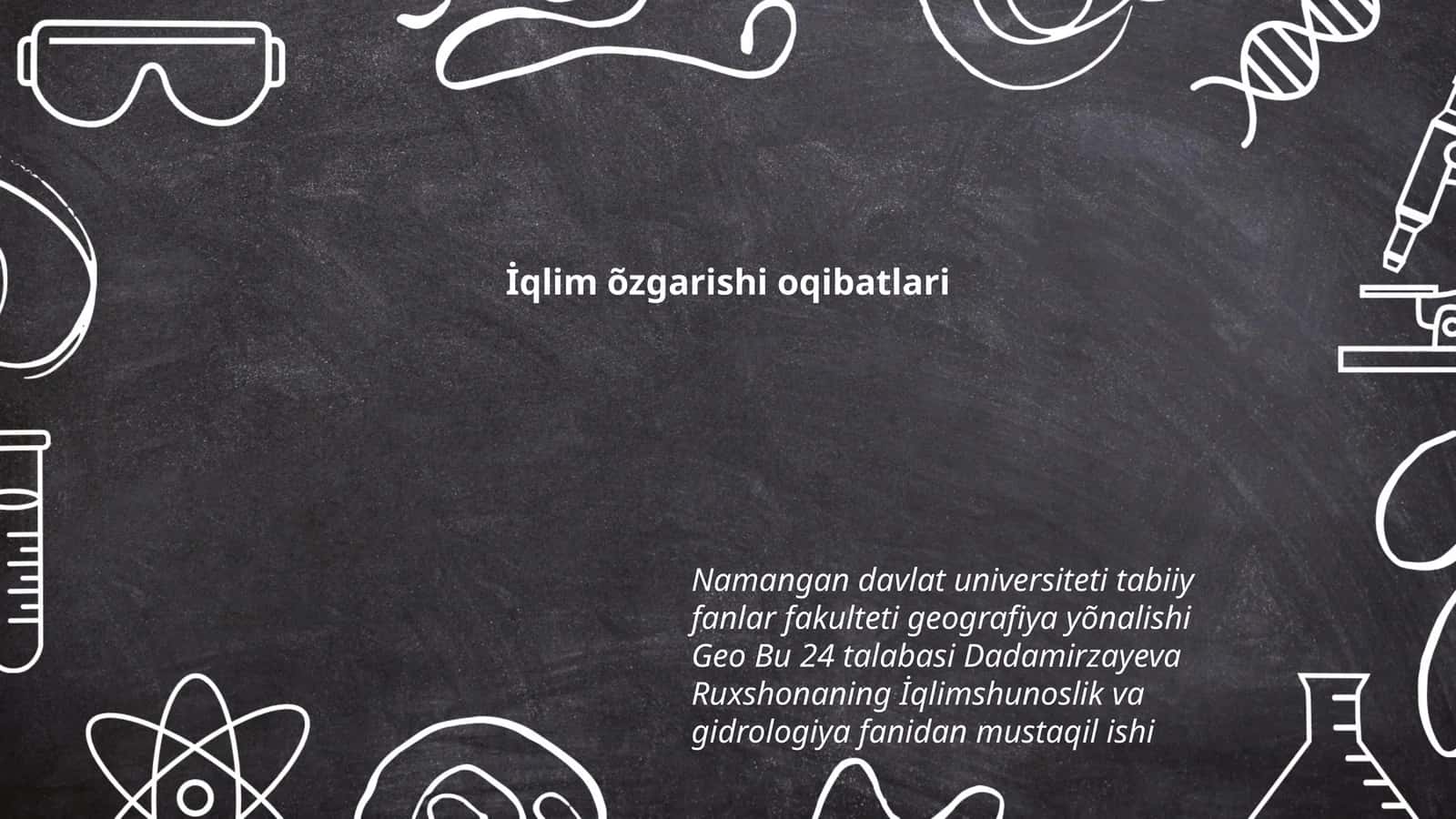 İqlim õzgarishi oqibatlari