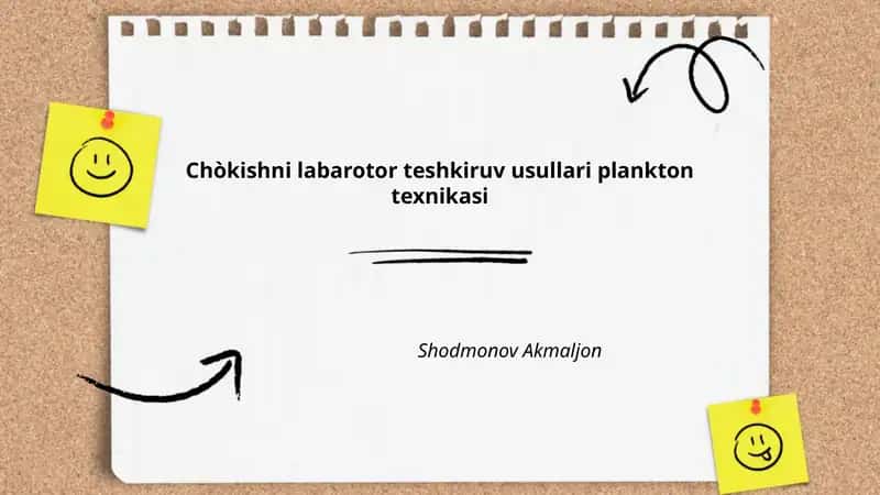 Chòkishni labarotor teshkiruv usullari plankton texnikasi