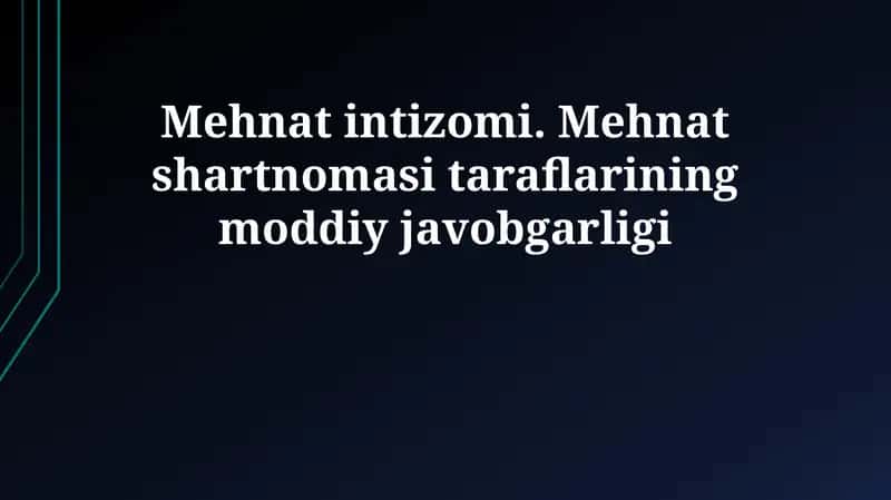 Mehnat intizomi