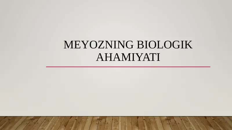 Meyozning biologik ahamiyati