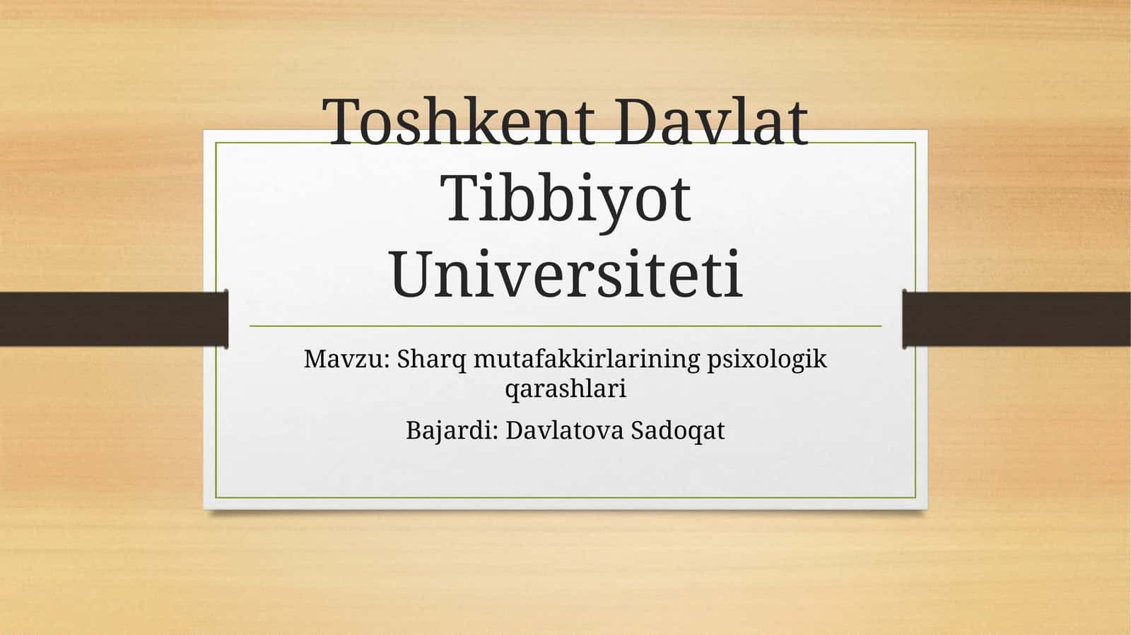 Sharq mutafakkirlarining psixologik qarashlari