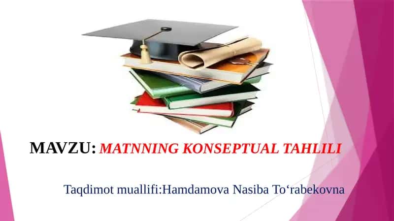 MATNNING KONSEPTUAL TAHLILI
