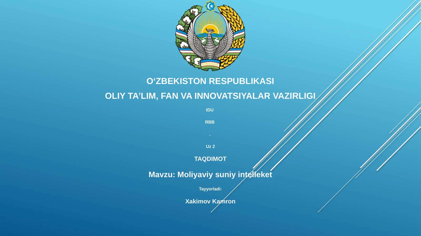 Moliyaviy suniy intellekt: Asosiy tushunchalar va rivojlanish