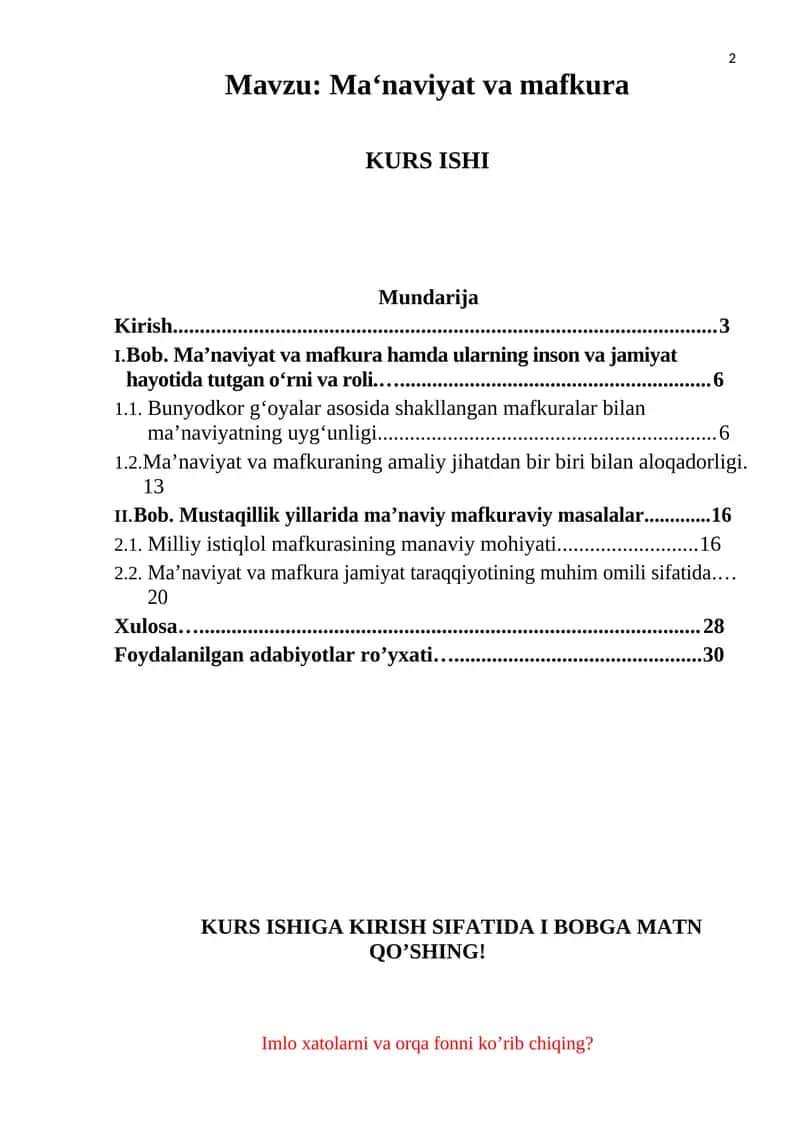Ma‘naviyat va mafkura
