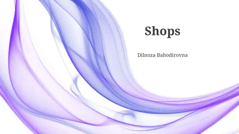 Types of Shops