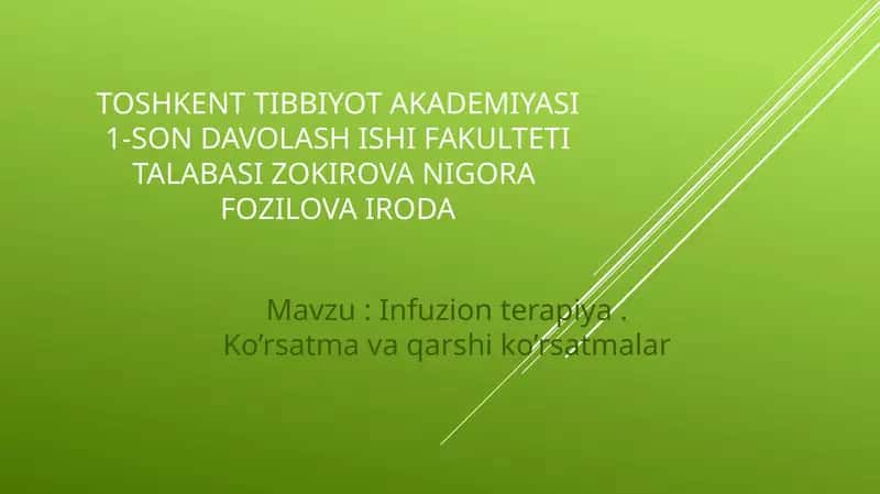 Infuzionterapiya