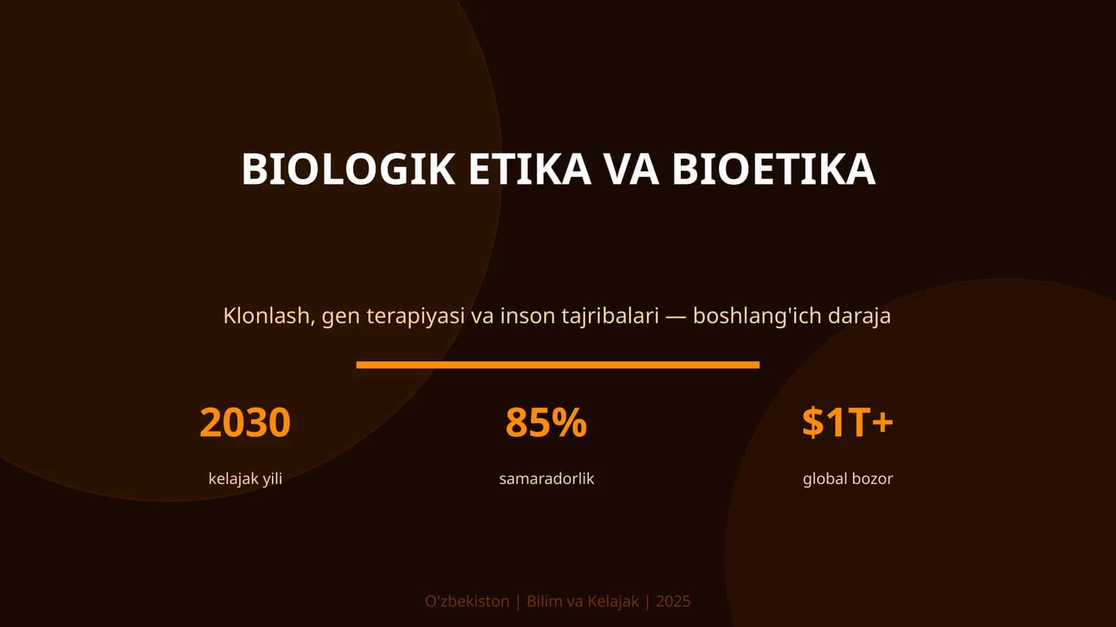 BIOLOGIK ETIKA VA BIOETIKA