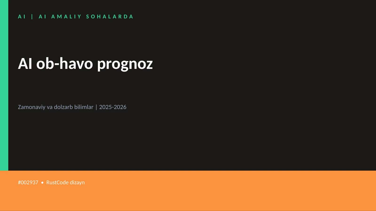 AI ob-havo prognoz
