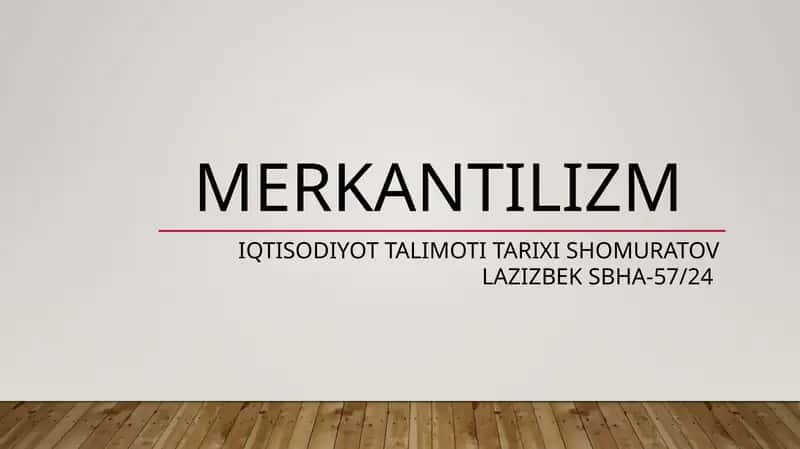Merkantilizm