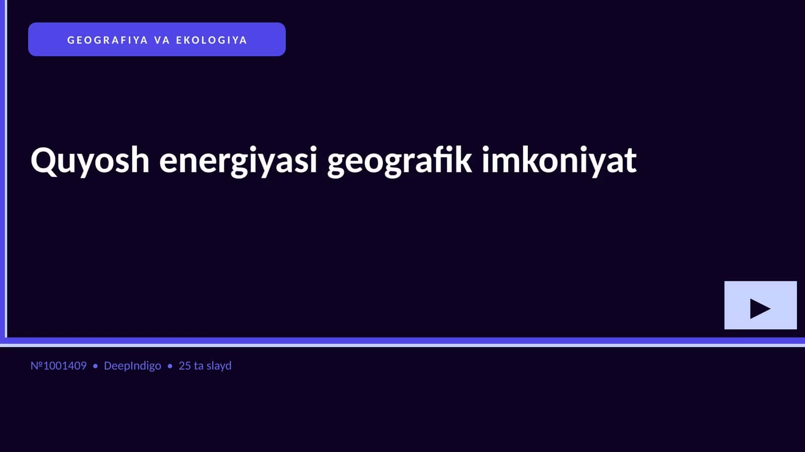 Quyosh energiyasi geografik imkoniyat