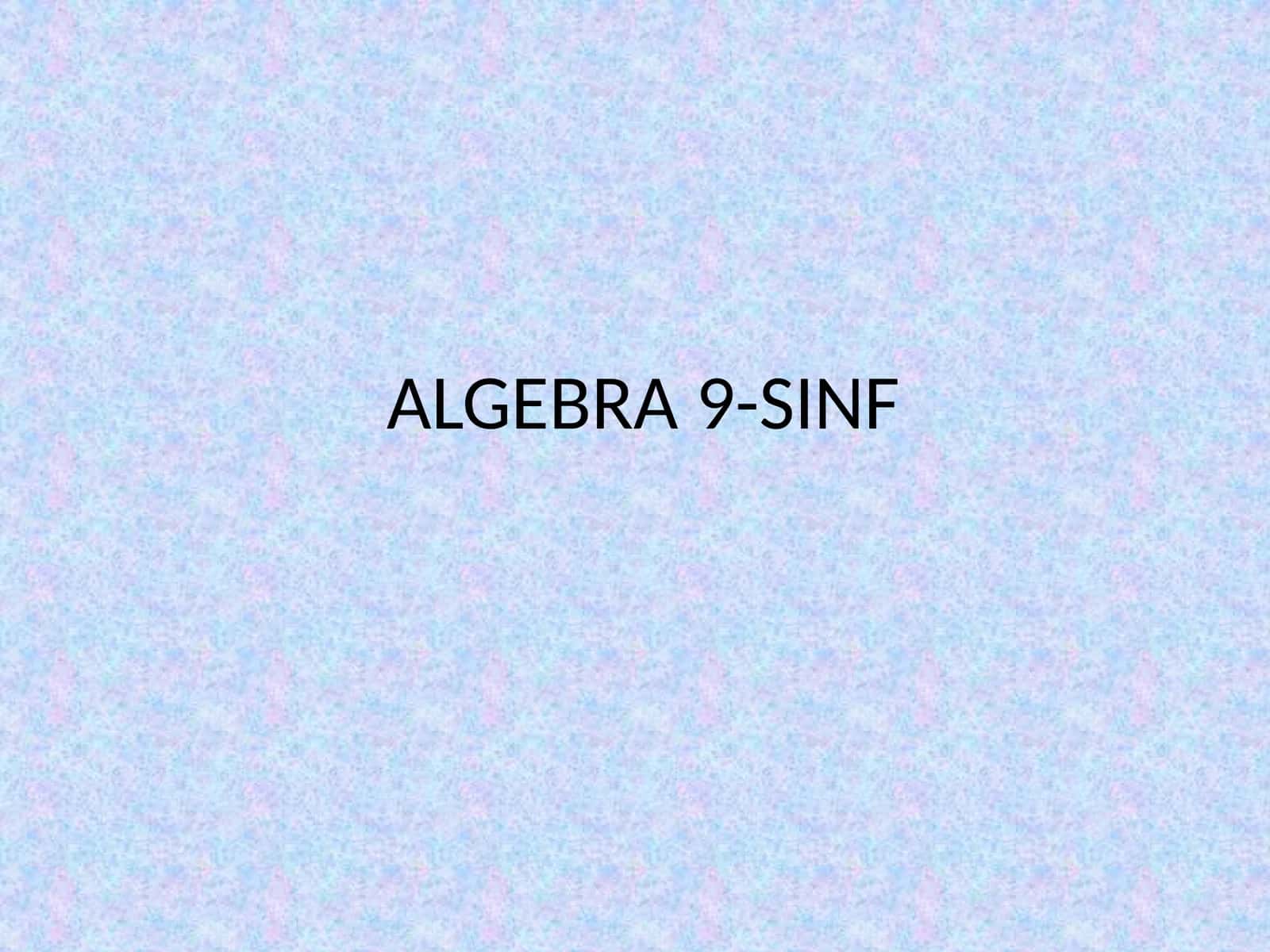 9-sinf Algebra ochiq dars ishlanma. Trigonometrik ayniyatlar