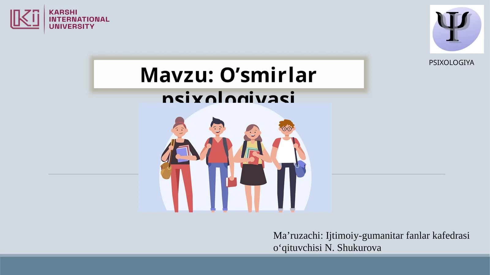 O’smirlar psixologiyasi