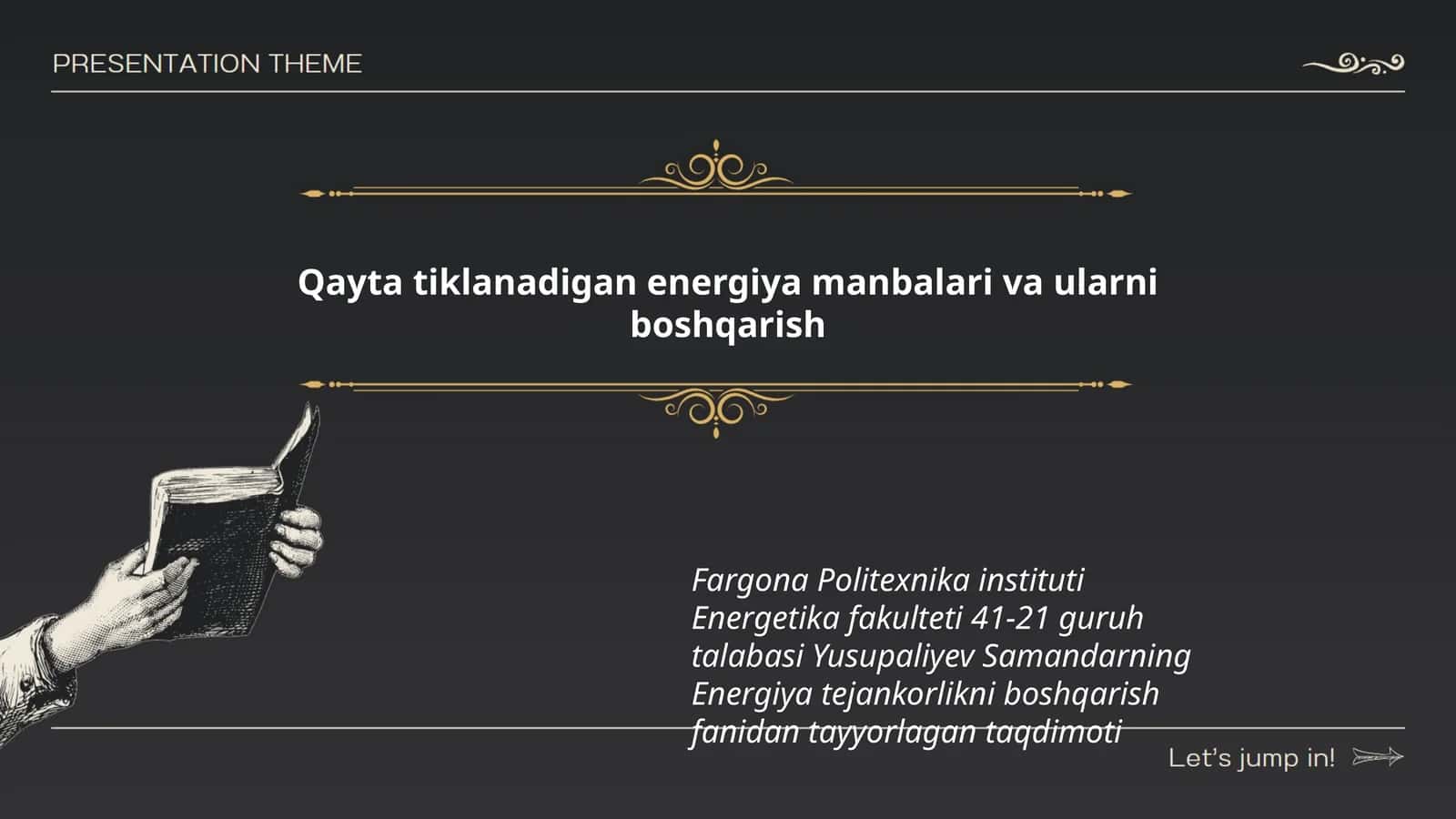 Energiya tejankorlikni boshqarish