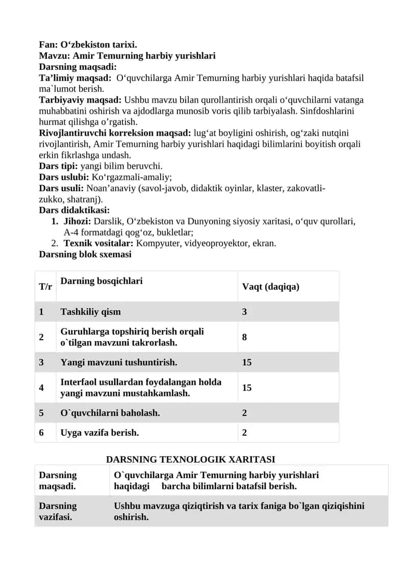 Amir Temurning harbiy yurishlari