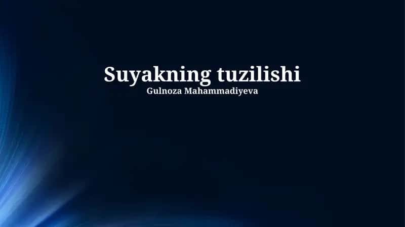 Suyakning tuzilishi