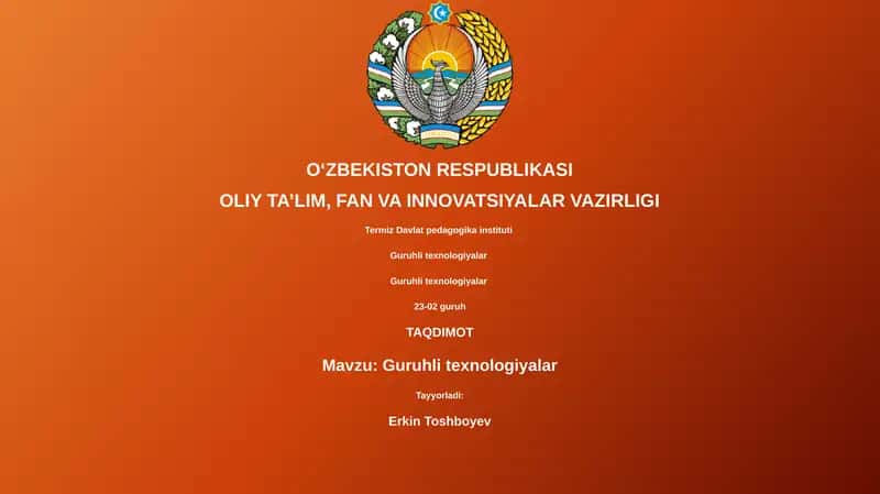 Guruhli texnologiyalar