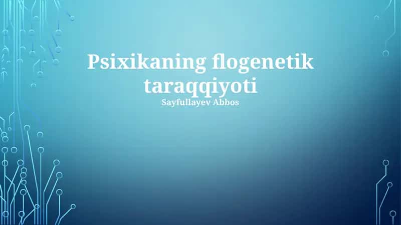 Psixikaning flogenetik taraqqiyoti