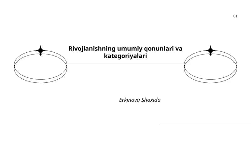 Rivojlanishning Umumiy Qonunlari va Kategoriyalari
