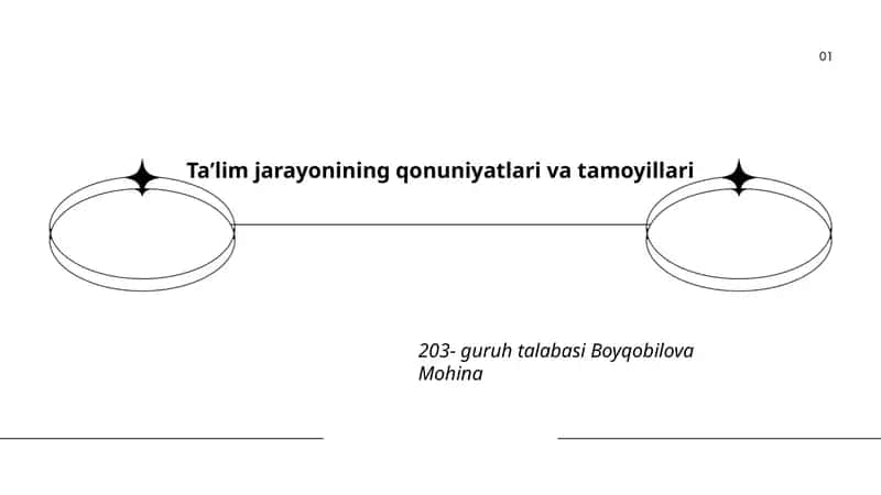 Taʼlim jarayonining qonuniyatlari va tamoyillari