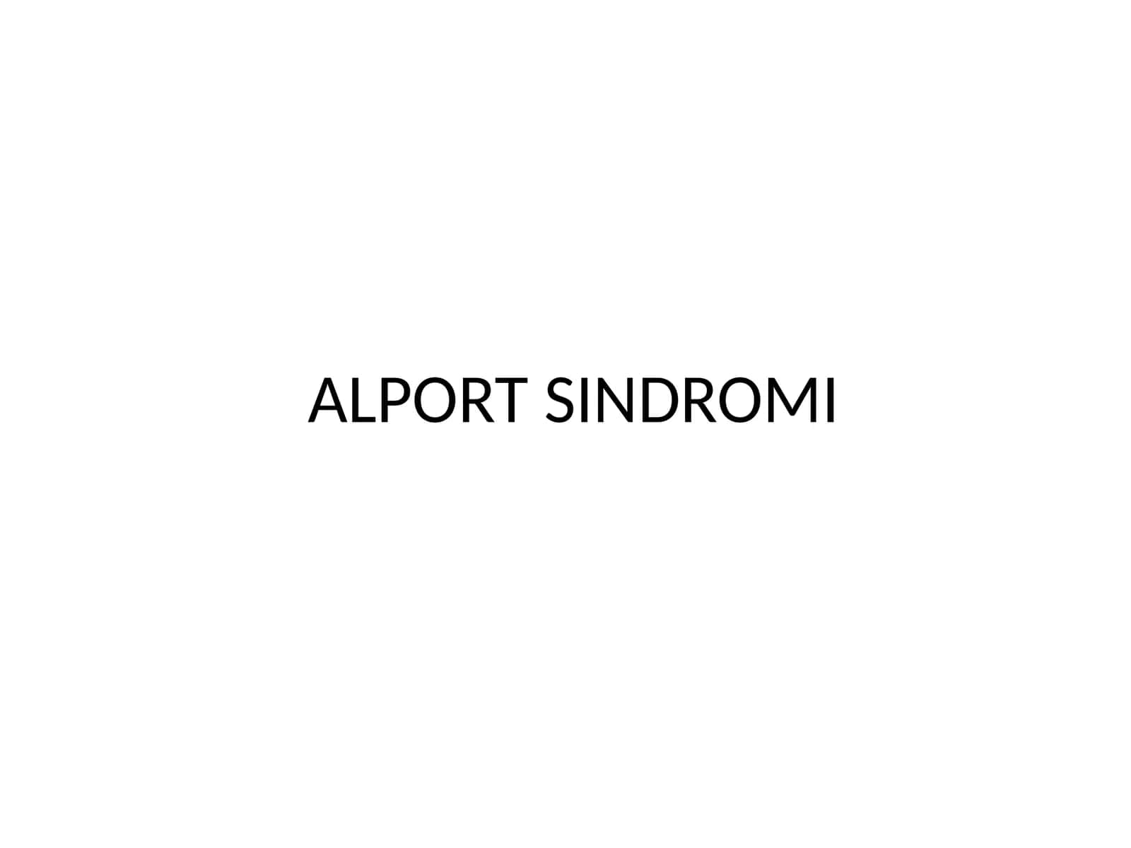ALPORTSINDROMI