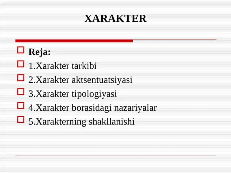 XARAKTER