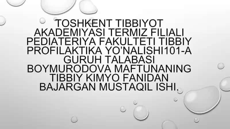 Oqsillar va Gidrolizlanish